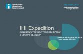 IHI Expedition...Fosters and promotes a work culture that values cooperation, teamwork, openness, collaboration, honesty and respect for each other and promotes open and effective