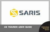 H3 trainer user guide - Saris · H3 trainer user guide Customer Service 800.783.7257 saris.com 29261A_Saris H3 Manual.indd 1 4/13/2020 2:35:35 PM