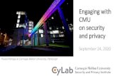 Engaging with CMU on security and privacy · BRANDING & SOCIETAL IMPACT. STARTUPS. CO-LOCATION. 4 CyLab Partner and Sponsor – Benefits/Opportunities BASE PARTNER • Invitations