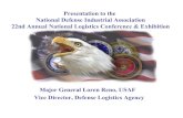 Presentation to the National Defense Industrial ... · Presentation to the National Defense Industrial Association 22nd Annual National Logistics Conference & Exhibition Major General