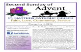 Second Sunday of Advent - stmatthew-parish.org · 12/4/2016  · from Europe and travel to the sacred sites of the Holy Land. EWTN can be viewed locally on: Comcast 229, ATT 562,