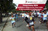 Boosting Sports in Timor-Leste - sportanddev.org€¦ · Aikido Auto Sports Karate Kempo Motorcross Silat Takraw Wushu S. D. Benfica Cavalos 1 CONTL = ComitéOlímpico Nacional de