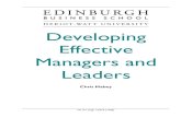 Developing Effective Managers and Leaders...Developing Effective Managers and Leaders Chris Mabey is Professor of Human Resource Management at Birmingham University Business School.