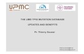 THE UMD TP53 MUTATION DATABASE UPDATES AND BENEFITS … · 2019. 12. 12. · Data-driven unbiased curation of the TP53 tumor suppressor gene mutation database and validation by ultradeep