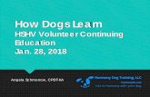 How Dogs Learn - HSHV...The dog decides whether something is reinforcing or not. If a behavior is not increasing, the reward is not really a reward. Need to know what the dog likes.