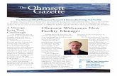 Ohmsett Newsletter The Gazette Ohmsett Fall 2020 Gazette Fall 2020...improvements that can be incorporated into the refurbishment, please forward them to our facility manager, Tom