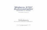 Waters 2707 Autosampler...steel) and biocompatible valve (PEEK ®) • Prep kit for large-volume sampling – 2500 µL syringe, prep valve, 10000-µL sample loop, large sample volume