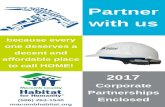 Partner with us - Constant Contact€¦ · Partner with us because every one deserves a decent and affordable place to call HOME! Corporate Partnerships Enclosed 2017 (586) 2631540