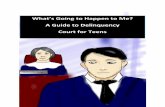 What’s Going to Happen to Me? A Guide to Delinquency Court ...€¦ · to say “your honor” after each answer. 3. Do not play around, talk to or signal anyone except your lawyer
