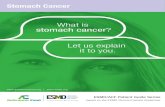 What is stomach cancer - European Society for Medical Oncology · 2015. 5. 15. · of the stomach is caused by infection with H pylori bacteria. o Gastro-esophageal reflux, a common