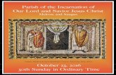 Parish of the Incarnation of Our Lord and Savior Jesus Christ...Parish of the Incarnation of Our Lord and Savior Jesus Christ Melrose and Saugus October 23, 2016 30th Sunday in Ordinary