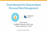 Trust Network for Decentralised Personal Data Management€¦ · National Indy ledger - FIndy Consortium agreement (new entrants, not only TrustNet members, open project) Web site