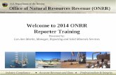 Welcome to 2014 ONRR Reporter TrainingWelcome to 2014 ONRR Reporter Training Presented by: Lee-Ann Martin, Manager, Reporting and Solid Minerals Services . Industry Compliance Accurate