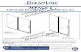DRAFT-MIRAGE-Z Shower and Tub Door Manual Ver 1 Rev 2 052019€¦ · MIRAGE-Z SHOWER AND TUB DOOR INSTALLATION INSTRUCTIONS Do Not Return Product to the Store. Contact DreamLine®