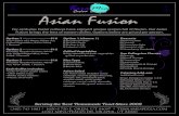 Asian Fusion - Terra Mia Pizza · Asian Fusion For centuries Easter cultures have enjoyed unique recipes full of ˜avors. Our Asian Fusion brings the best of eastern dishes. Options