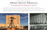 Main Street Matters - THC.Texas.Gov Matters july_0... · 2019. 7. 2. · Main Street Matters JULY 2019 A MONTHLY PUBLICATION OF THE TEXAS MAIN STREET PROGRAM PLAINVIEW CONRAD LOFTS