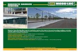CONCRETE BARRIER FENCING - Moduloc Canada · 2020. 6. 9. · CONCRETE BARRIER FENCING CONCRETE BARRIER INSTALLATION with saddle mounts or bolted plates STRONG BREACH DETERRENT –