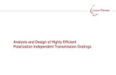 Analysis and Design of Highly Efficient Polarization ......Analysis and Design of Highly Efficient Polarization Independent Transmission Gratings document code GRT.0015 version 1.2