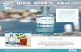 marine botanical vodka...sea spray vodka & tonic Ingredients 45ml Marine Botanical Vodka 100ml Elderflower tonic water Splash of olive brine Method Build all ingredients into a highball