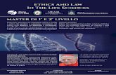 Ethics And Law In The Life Sciences master di 1° e 2° livello · 2018. 9. 18. · Murcia (UCAM) che, da subito, ha accolto la proposta di far suoi i Master di I e II livello; tali