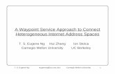 A Waypoint Service Approach to Connect Heterogeneous ...eugeneng/presentations/usenix01.pdfT. S. Eugene Ng eugeneng@cs.cmu.edu Carnegie Mellon University 10 Using IPv6 Addresses •