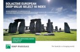 Solactive European Deep Value Select 50 Index EN Pitch · order to enhance the risk/return profile Long term replicability ... Rexam PLC 1 1 0 2 1 1 - - 2 1 0 1 5 Munich Re AG 1 1