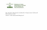 St. Paul’s Roman Catholic Separate School · St. Paul’s RCSSD #20 Board of Education Annual Report – 2017-18 – Page 2 Letter of Transmittal Honourable Gordon S. Wyant, Q.C.