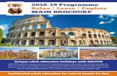 2018-19 Programme Relax | Learn | Explore MAIN BROCHUREcentre of the eternal city, just a couple of streets away from St Peter’s Basilica and the gateway of the Vatican City. It