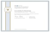Certificate of Completion · Certificate of Completion Congratulations, Owen Jones Accessibility for Web Design Course completed on Apr 23, 2019 • 2 hours 4 min By continuing to