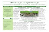 Heritage Happenings · feed pipe to the cistern, enabling the water to flow again into the cistern. Now for some pleasant information about the cemetery! On April 24th, Ken Dvorsky