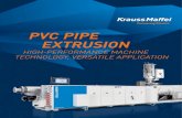 PVC PIPE EXTRUSION - Krauss-Maffei · PVC FOAM CORE PIPE PRODUCTION WITH TWIN-SCREW EXTRUDERS FROM THE 36D SERIES Reduce material costs by up to a third by using foam core pipes.