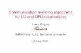 Communication avoiding algorithms for LU and QR ... - Inria · 2008 2012 Adapted from J. Demmel . Page 5 Compelling numbers DRAM latency: • DDR2 (2007) ~ 120 ns 1x • DDR4 (2014)