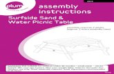 Surfside Sand & Water Picnic Table...assembly instructions Surfside Sand & Water Picnic Table 25078 assembly requires 2 adults (approx. 2 hours assembly time) 72/V2 WARNING! Not suitable