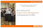SCM Recruiting Overview-10-30 (Read-Only)...Selected’ UT’SCM’Program Rankings SOLID*FOUNDATION.Our* comprehensive,*general*education* curriculum*promotes*integrity*and* responsibility*within*