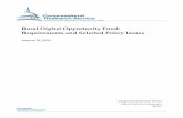 Rural Digital Opportunity Fund: Requirements and Selected ... · census block using subsidies from similar state or federal broadband programs, and removal of Eligible Telecommunications