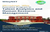 IIM Lucknow - Wiley Executive Program in Talent Analytics ...€¦ · IIM Lucknow and Wiley present The Only Executive Education Program Enabling Intelligent Transformation in HR