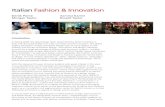 Italian Fashion & Innovation - SFU.ca · Italian Fashion & Innovation Derek Pante Morgan Taylor Azmina Karimi Russell Taylor ... agglomerations (2007) and the Creative Class (2007)