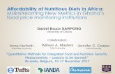 Affordability of Nutritious Diets in Africa: Mainstreaming ... · workshop in Ghana (April 2016)--Participants MoFA-SRID Ghana Statistical Service (GSS) (FAO UN) University of Ghana