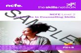 SAMPLE - The Skills Network...Certificate in Counselling Skills Welcome to this Level 2 Certificate in Counselling Skills. As you start to read through each page, you will be able