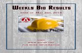 BID RESULTS - AGC of Alaska · 2018. 10. 7. · Provide Janitorial Services to ML&P - 2016B030 Bid Date: 4/27/2016 Bid Results X , AK Please see Memo's Engineer's Estimate: Provide