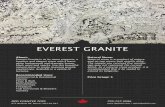 EVEREST GRANITE - Di Pietra Deisgn Countertops · DPD COUNTER TOPS 672 Welham Rd. Barrie, ON L4N 9A1 705.727.0096 / info@dpd360.com EVEREST GRANITE About: Everest Granite is as its