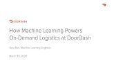 On-Demand Logistics at DoorDash How Machine Learning Powers · How Machine Learning Powers On-Demand Logistics at DoorDash Gary Ren, Machine Learning Engineer March 25, 2020
