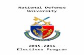 National Defense University · Web viewNational Defense University 2015-2016 Elect i ves Program Catalog