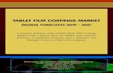 TABLET FILM COATINGS MARKET - Excipients Forum · A Strategic Analysis of the Global Tablet Film Coatings Market with a special focus on Market Size, Growth ... EASTMAN CHEMICAL COMPANY
