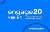 Sponsorship Package - Verint Engage 2020€¦ · package level. All sponsorship packages include wireless internet (provided during the conference), lead scanning capabilities, and