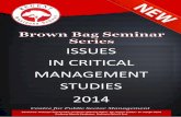 ISSUES IN CRITICAL MANAGEMENT STUDIES 2014€¦ · ISSUES IN CRITICAL MANAGEMENT STUDIES Centre for Public Sector Management Click to share Click to share Click to share The Brown