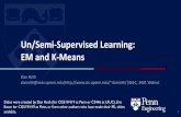 Un/Semi-Supervised Learning: EM and K-Meanscis519/fall2019/assets/lectures/lectur… · • But practice your 3 minutes speech before the poster presentation. – Final reports will