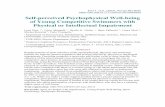 Self-perceived Psychophysical Well-being of Young ... · Whereas physical well-being is strictly related to the type and severity of the individual’s physical impairment, psychological