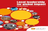 Local leadership for global impact · bringing together regionally elected representatives, independent experts and trustees DONORS Various donors have contributed to the continuing