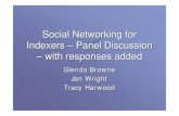 Social Networking for Indexers – Panel Discussion – with ... · Overview This panel session will discuss the electronic systems through which indexers communicate ‘en masse’.